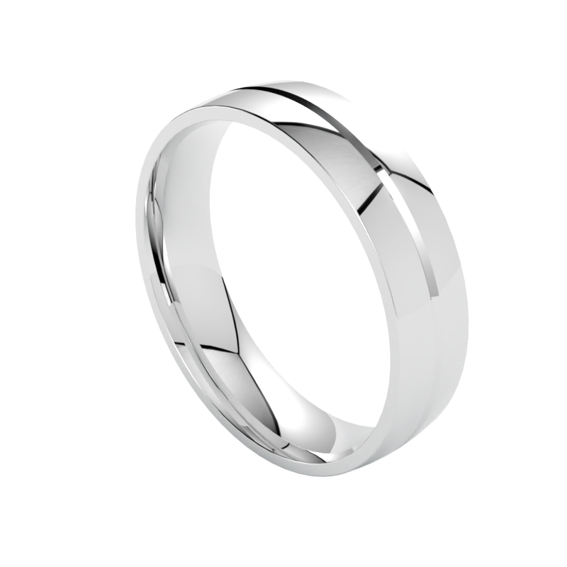 solidne obrączki ślubne złoto białe 750